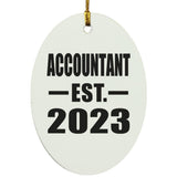 Accountant Established EST. 2023 - Oval Ornament