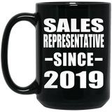Sales Representative Since 2019 - 15oz Coffee Mug Black