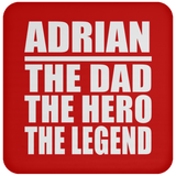 Adrian The Dad The Hero The Legend - Drink Coaster