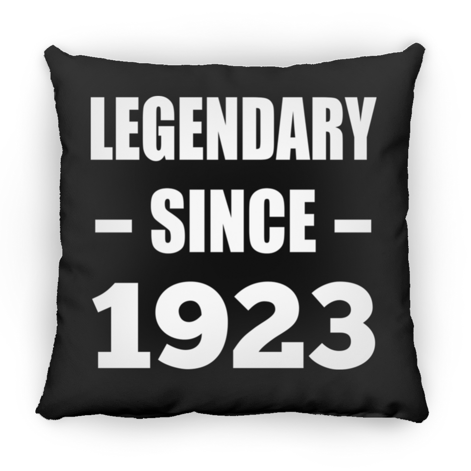 101st Birthday Legendary Since 1923 - Throw Pillow Black