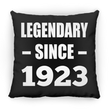 101st Birthday Legendary Since 1923 - Throw Pillow Black