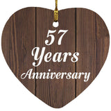 57th Anniversary 57 Years Anniversary - Heart Ornament D