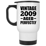 15th Birthday Vintage 2009 Aged Perfectly - White Travel Mug