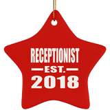 Receptionist Established EST. 2018 - Star Ornament