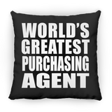 World's Greatest Purchasing Agent - Throw Pillow Black