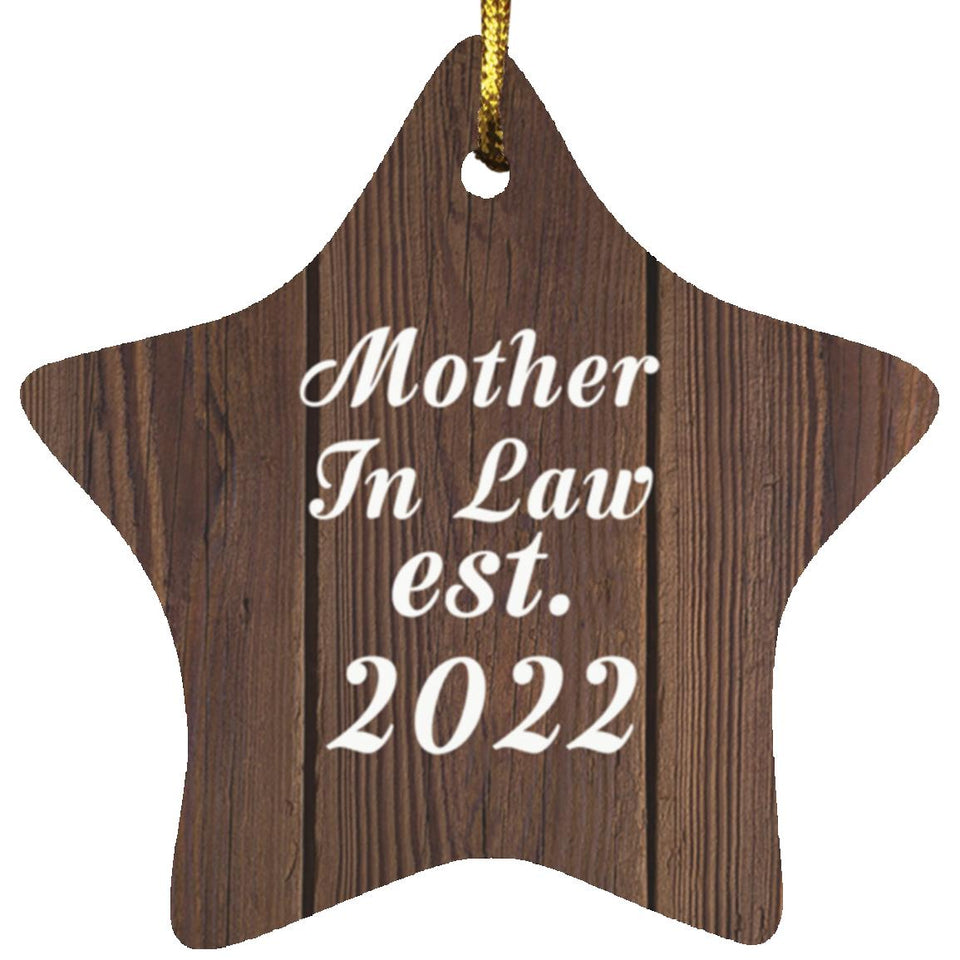 Mother In Law Established Est. 2022 - Star Ornament D