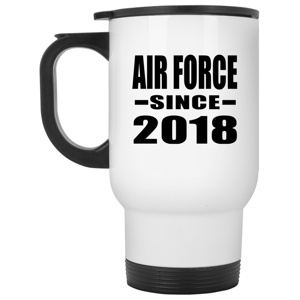 Air Force Since 2018 - White Travel Mug