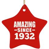 92nd Birthday Amazing Since 1932 - Star Ornament