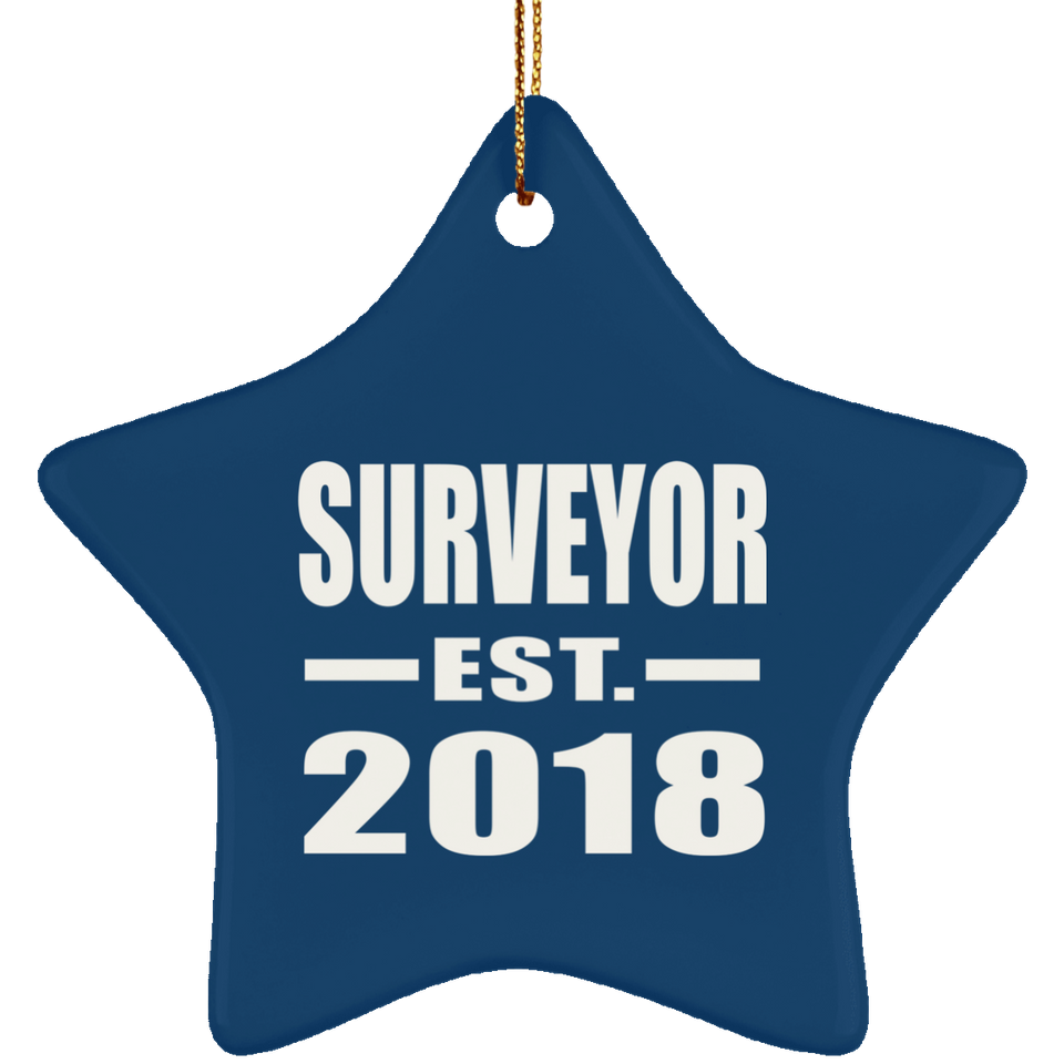 Surveyor Established EST. 2018 - Star Ornament