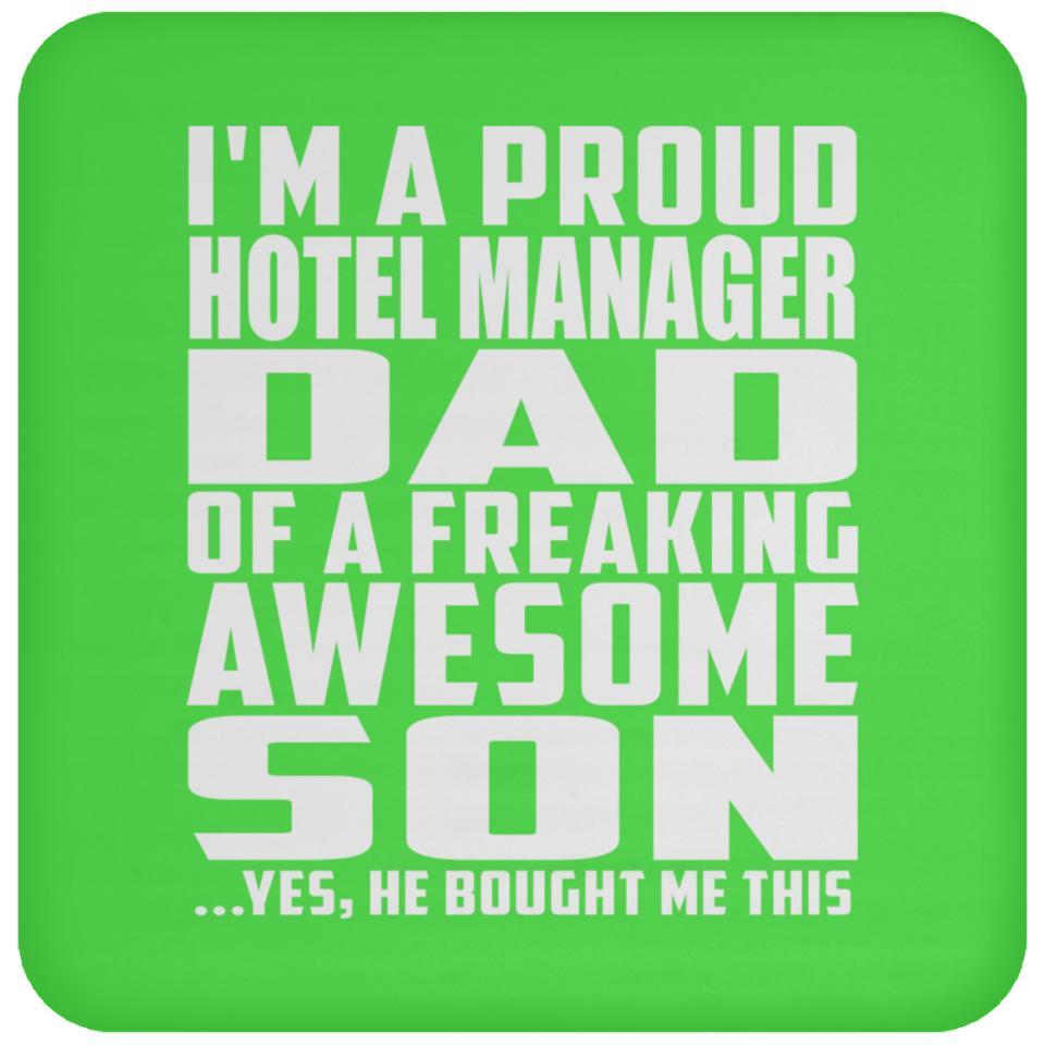 Proud Hotel Manager Dad Of Awesome Son - Drink Coaster