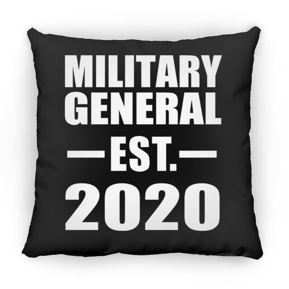 Military General Established EST. 2020 - Throw Pillow Black