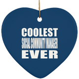 Coolest Social Community Manager Ever - Heart Ornament
