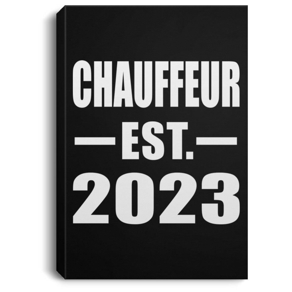 Chauffeur Established EST. 2023 - Canvas Portrait
