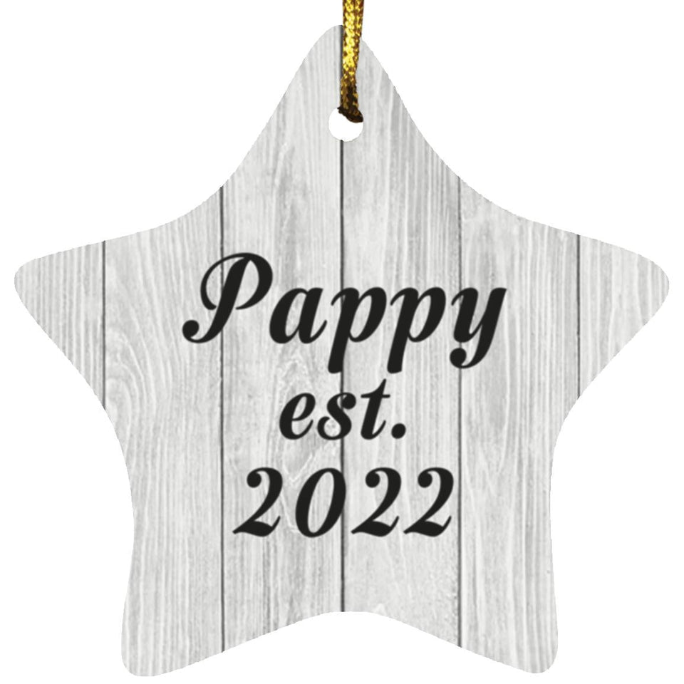 Pappy Established Est. 2022 - Star Ornament F
