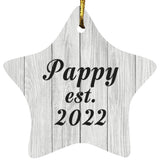 Pappy Established Est. 2022 - Star Ornament F