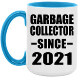 Garbage Collector Since 2021 - 15oz Accent Mug Blue
