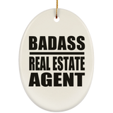 Badass Real Estate Agent - Oval Ornament