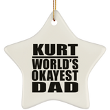 Kurt World's Okayest Dad - Star Ornament