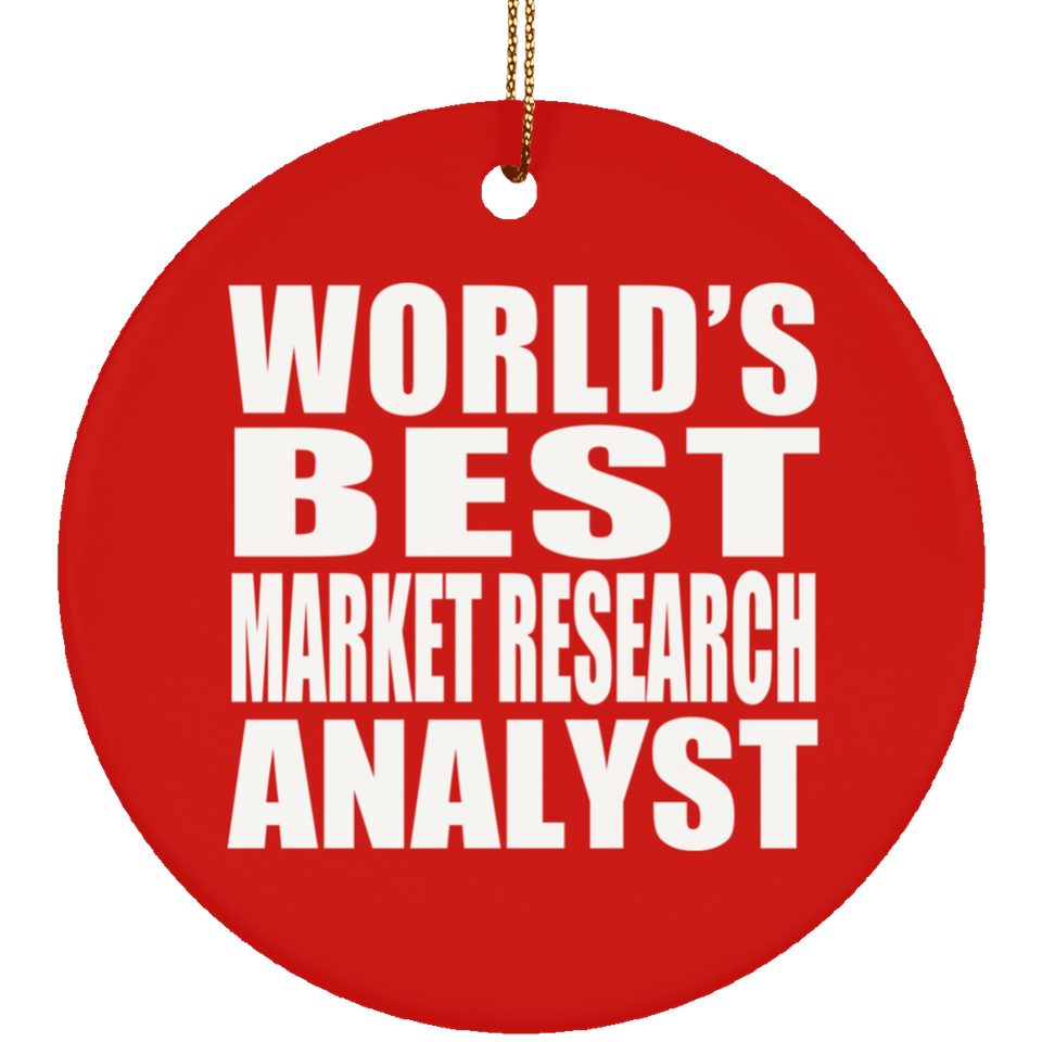 World's Best Market Research Analyst - Circle Ornament
