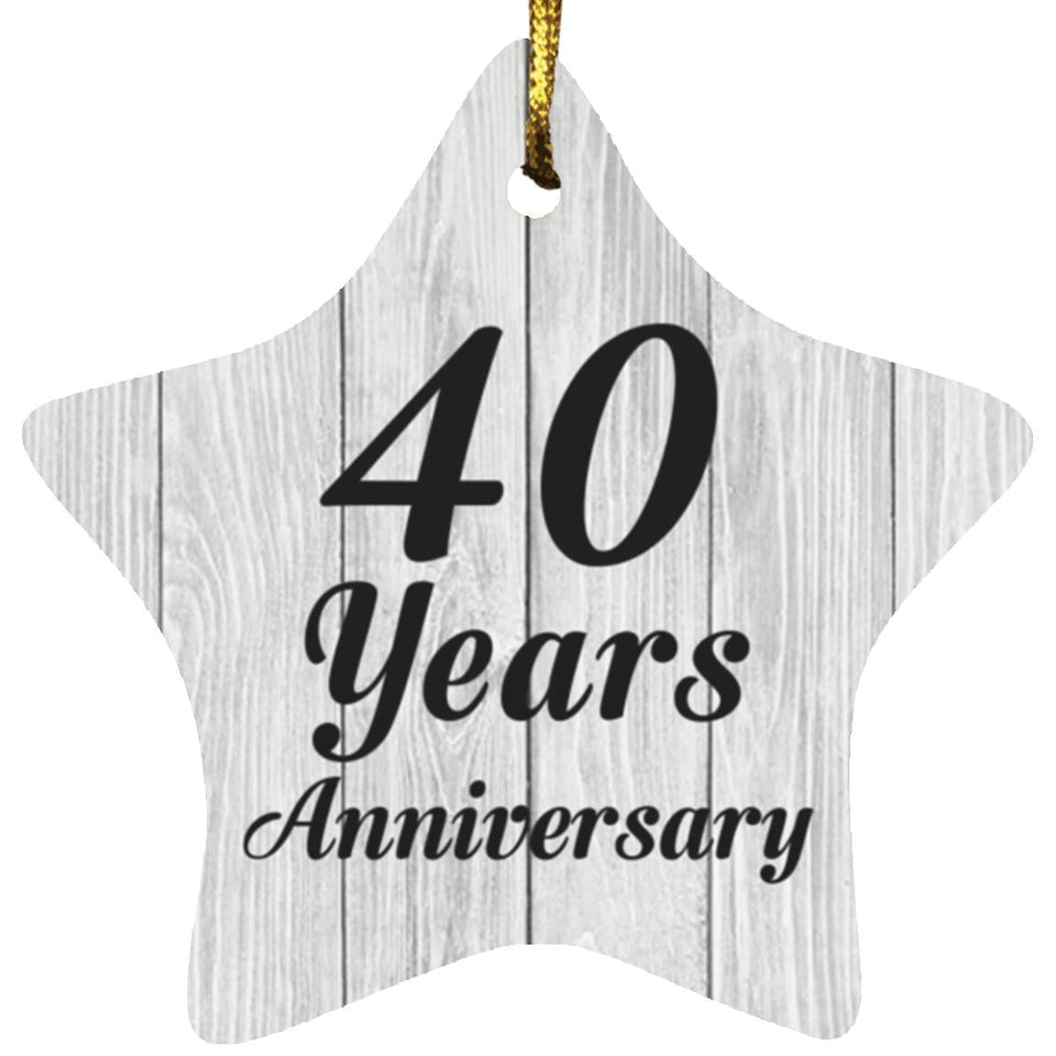 40th Anniversary 40 Years Anniversary - Star Ornament F