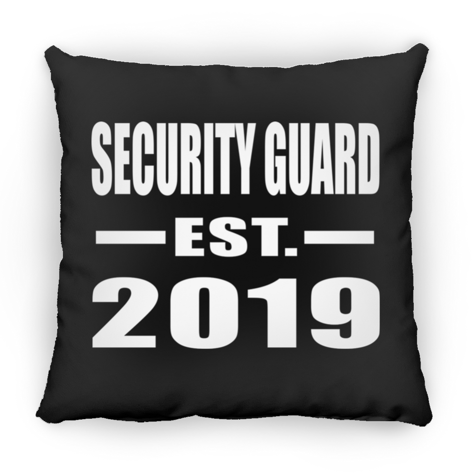 Security Guard Established EST. 2019 - Throw Pillow Black