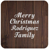Merry Christmas Rodriguez Family - Drink Coaster D