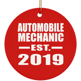 Automobile Mechanic Established EST. 2019 - Circle Ornament