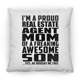 Proud Real Estate Agent Mom Of Awesome Son - Throw Pillow