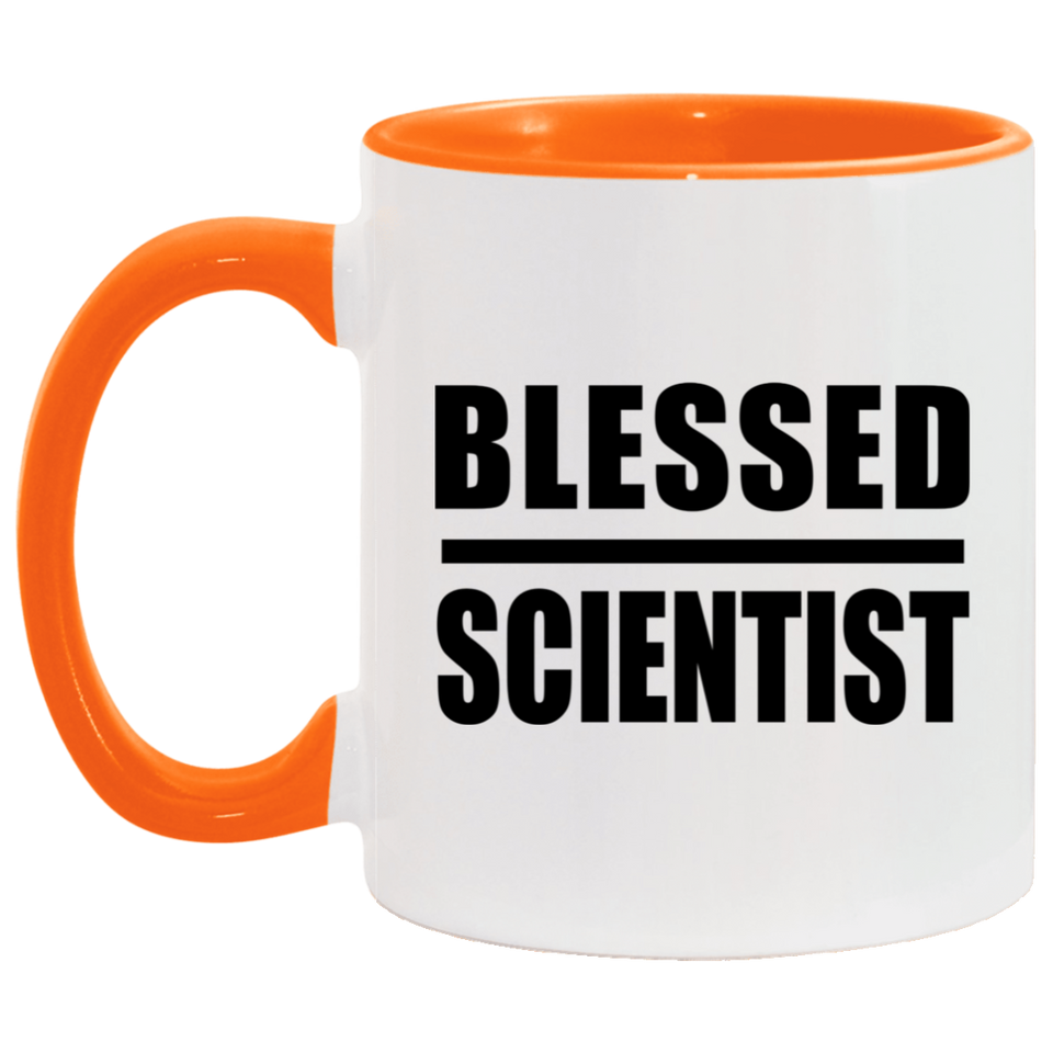 Blessed Scientist - 11oz Accent Mug Orange