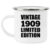 115th Birthday Vintage 1909 Limited Edition - 12oz Camping Mug