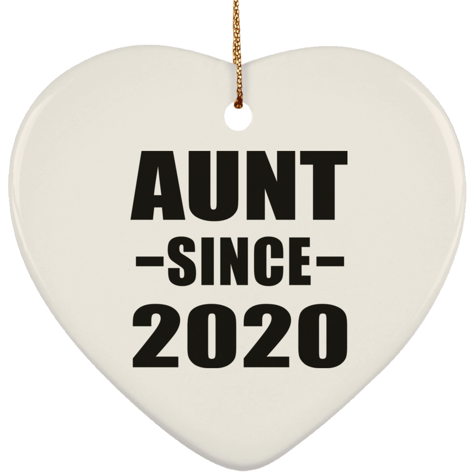 Aunt Since 2020 - Heart Ornament