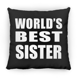 World's Best Sister - Throw Pillow Black