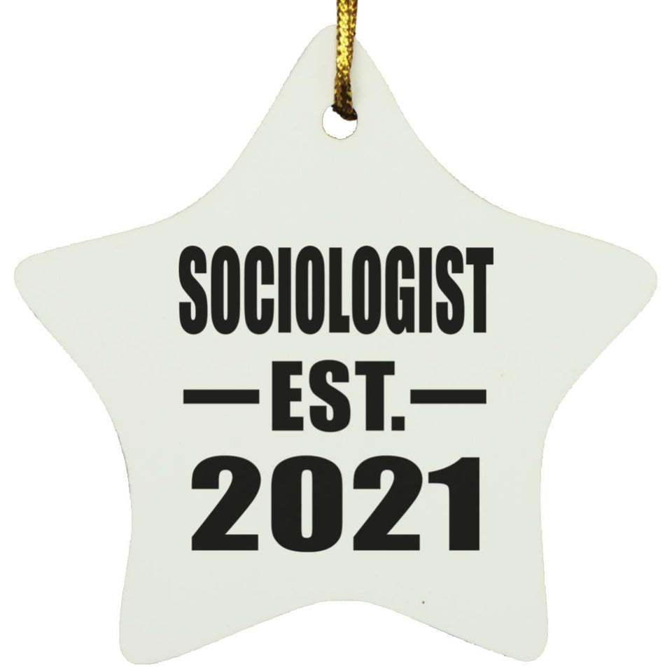 Sociologist Established EST. 2021 - Star Ornament
