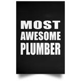 Most Awesome Plumber - Poster Portrait