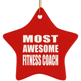 Most Awesome Fitness Coach - Star Ornament