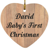 David Baby's First Christmas - Heart Ornament C