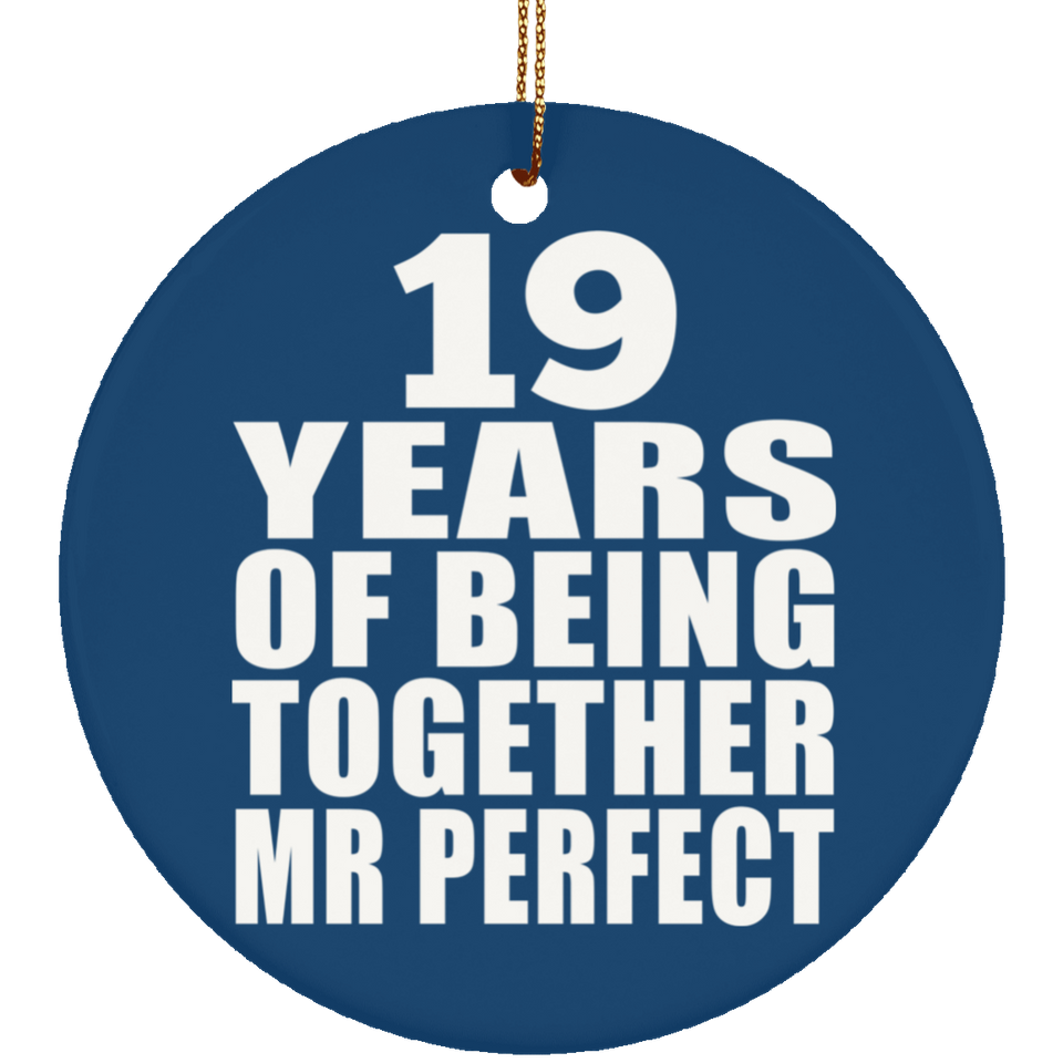 19th Anniversary 19 Years Of Being Mr Perfect - Circle Ornament