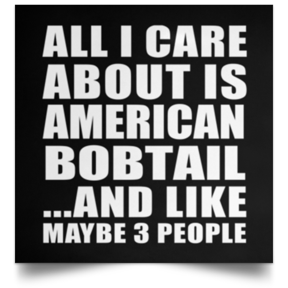 All I Care About Is American Bobtail - Poster Square