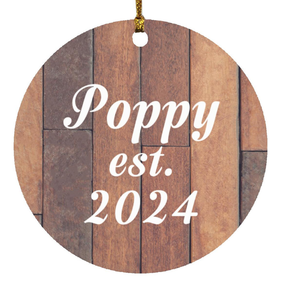 Poppy Established Est. 2024 - Circle Ornament E