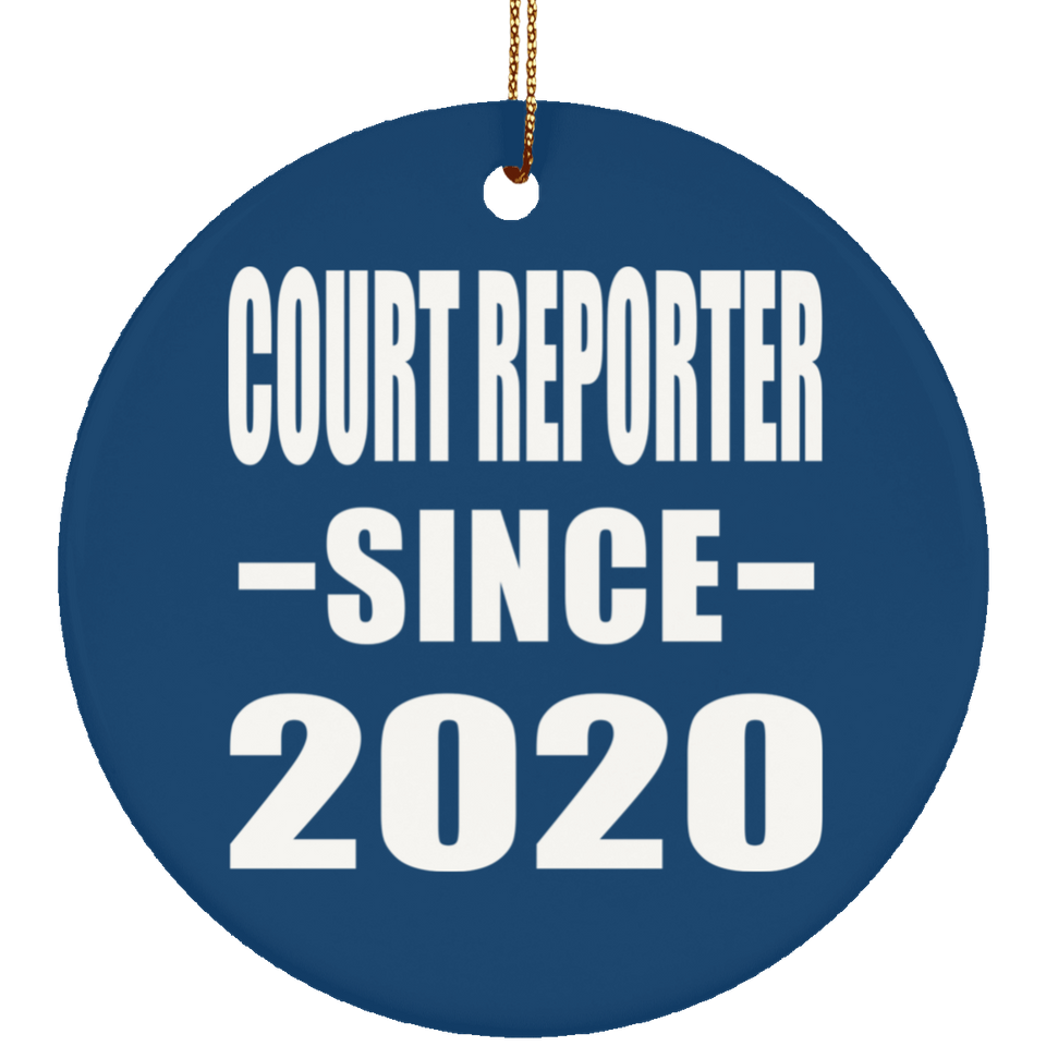 Court Reporter Since 2020 - Circle Ornament
