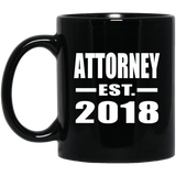 Attorney Established EST. 2018 - 11 Oz Coffee Mug Black