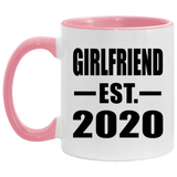 Girlfriend Established EST. 2020 - 11oz Accent Mug Pink