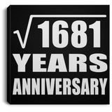 41st Anniversary Square Root of 1681 Years Anniversary - Canvas Square