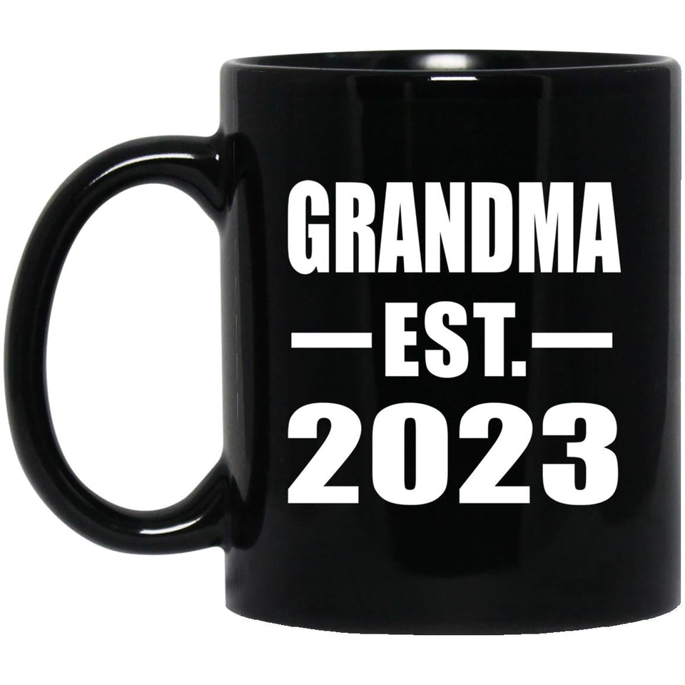 Grandma Established EST. 2023 - 11oz Coffee Mug Black