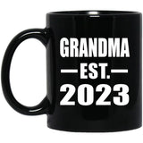 Grandma Established EST. 2023 - 11oz Coffee Mug Black