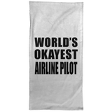 World's Okayest Airline Pilot - Hand Towel