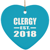 Clergy Established EST. 2018 - Heart Ornament