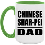 Chinese Shar-Pei Dad - 15oz Accent Mug Green