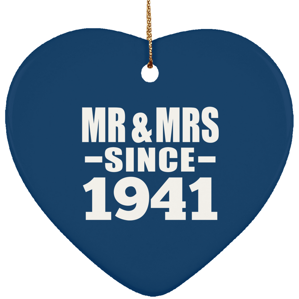 83rd Anniversary Mr & Mrs Since 1941 - Heart Ornament