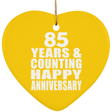 Happy 85th Anniversary 85 Years & Counting - Heart Ornament